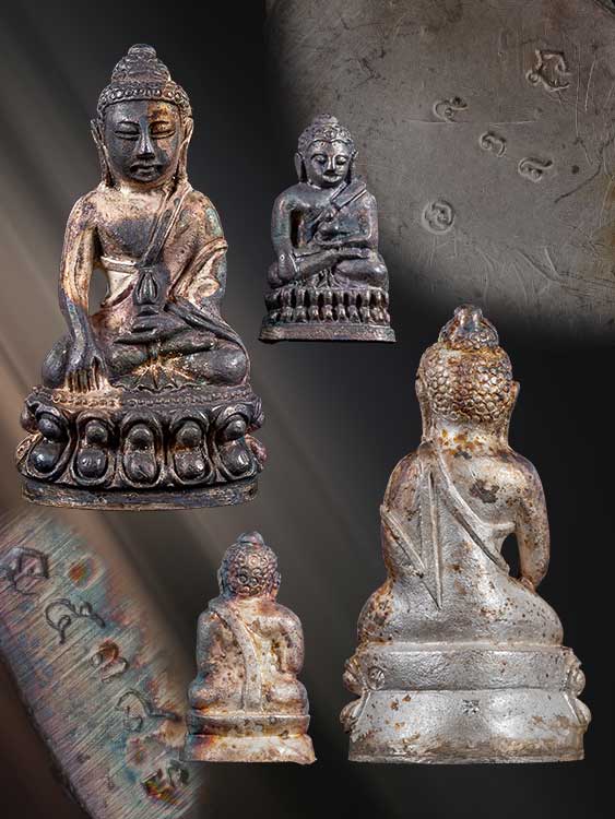 ชุดพระกริ่งพระชัยวัฒน์ หลวงปู่คร่ำ วัดวังหว้า เนื้อเงิน  หมายเลข538 พร้อมกล่องเดิม-1