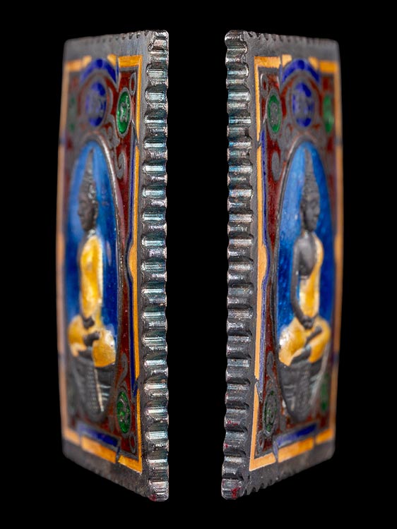 เหรียญแสตมป์หลวงพ่อโสธร เนื้อเงินลงยา พิมพ์ใหญ่-1