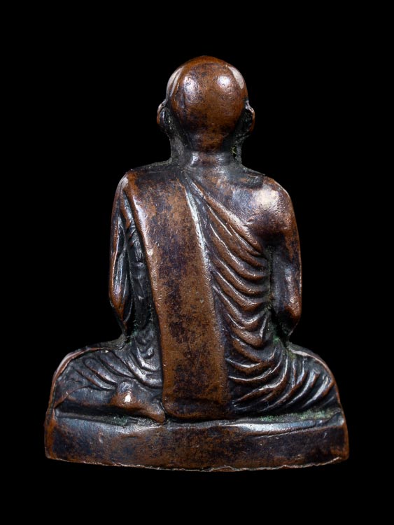 รูปเหมือนปั๊มหลวงพ่อแพ รุ่นแรก เนื้อทองแดงรมดำ นิยม-1