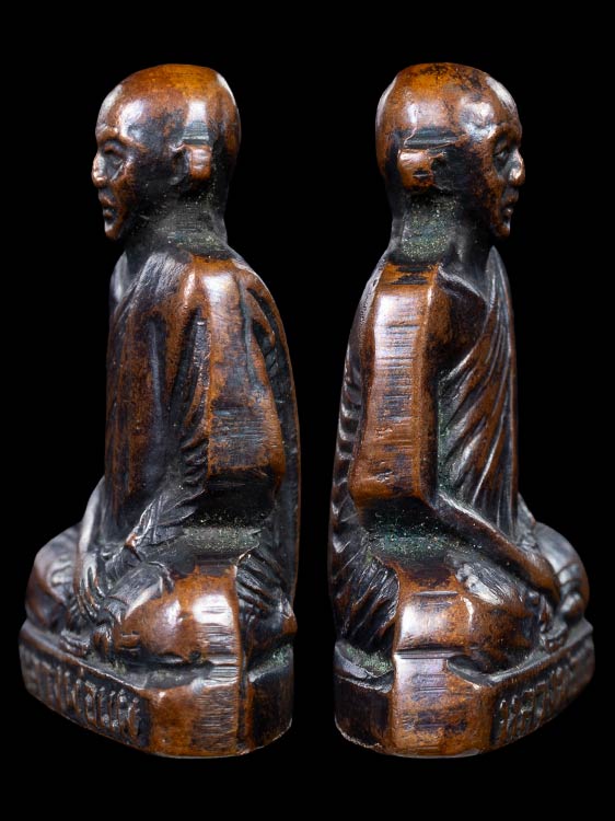 รูปเหมือนปั๊มหลวงพ่อแพ รุ่นแรก เนื้อทองแดงรมดำ นิยม-1