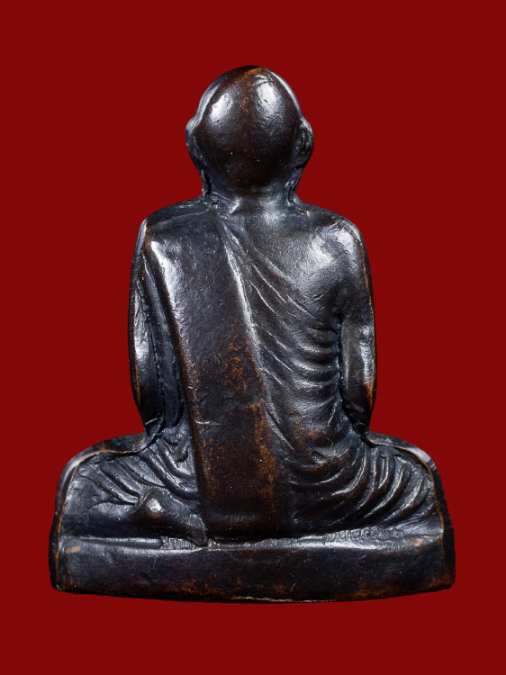 รูปเหมือนปั๊มหลวงพ่อแพ รุ่นแรก เนื้อทองแดงรมดำ นิยม-1