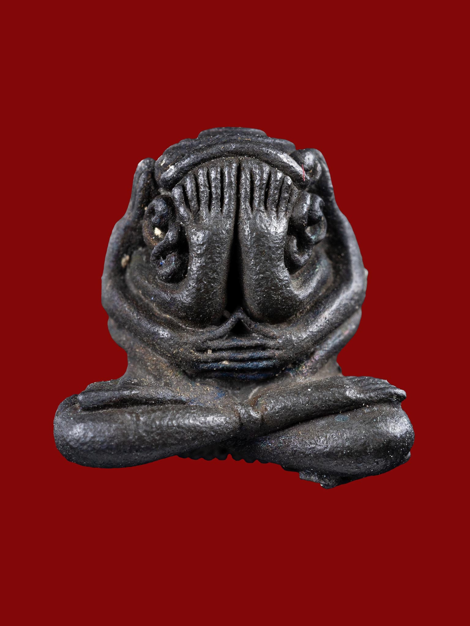 พระปิดตาสารพัดดี หลวงพ่อเกษม เขมโก จ.ลำปาง เนื้อนวะโลหะ พร้อมกล่องเดิม-1