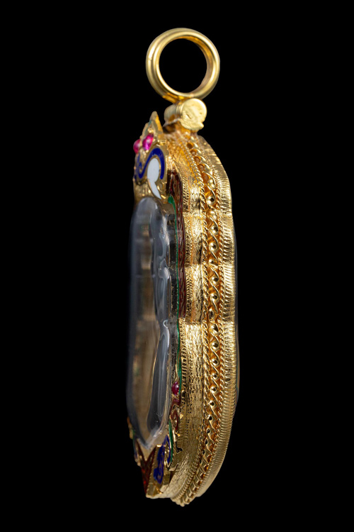 เหรียญพระพุทธชินราชอินโดจีน วัดสุทัศน์ สวยเดิมมาก พร้อมเลี่ยมทองลงยาสีสั่งทำ-1