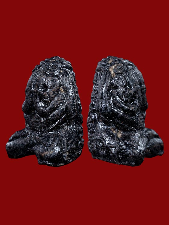 พระปิดตายันต์ยุ่ง เนื้อผงจุ่มรัก หลวงปู่ทิมปลุกเสก วัดหนองกาน้ำ จ.ชลบุรี-1