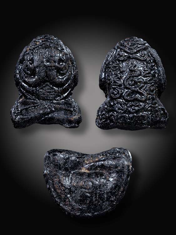 พระปิดตายันต์ยุ่ง เนื้อผงจุ่มรัก หลวงปู่ทิมปลุกเสก วัดหนองกาน้ำ จ.ชลบุรี-1