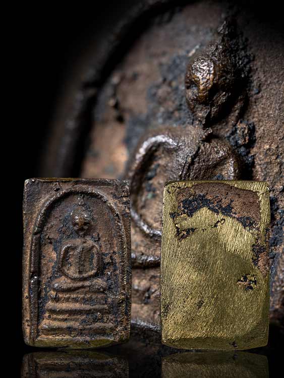 เหรียญหล่อหลวงพ่อแพ วัดพิกุลทอง รุ่นแรก พิมพ์หลังเรียบ-1