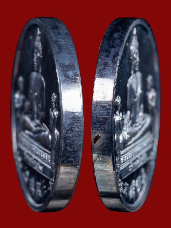 เหรียญหลวงพ่อโต วัดพนัญเชิง เนื้อเงิน รุ่นสมปรารถนา ปี37 พร้อมกล่องเดิม-1